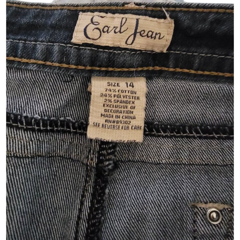 Earl Jean Womens Bootcut Embellished Jeans Size 14 - Picture 8 of 9